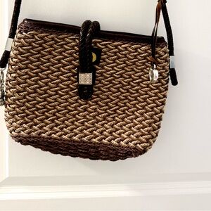 Brighton Two-Tone Woven Shoulder Bag